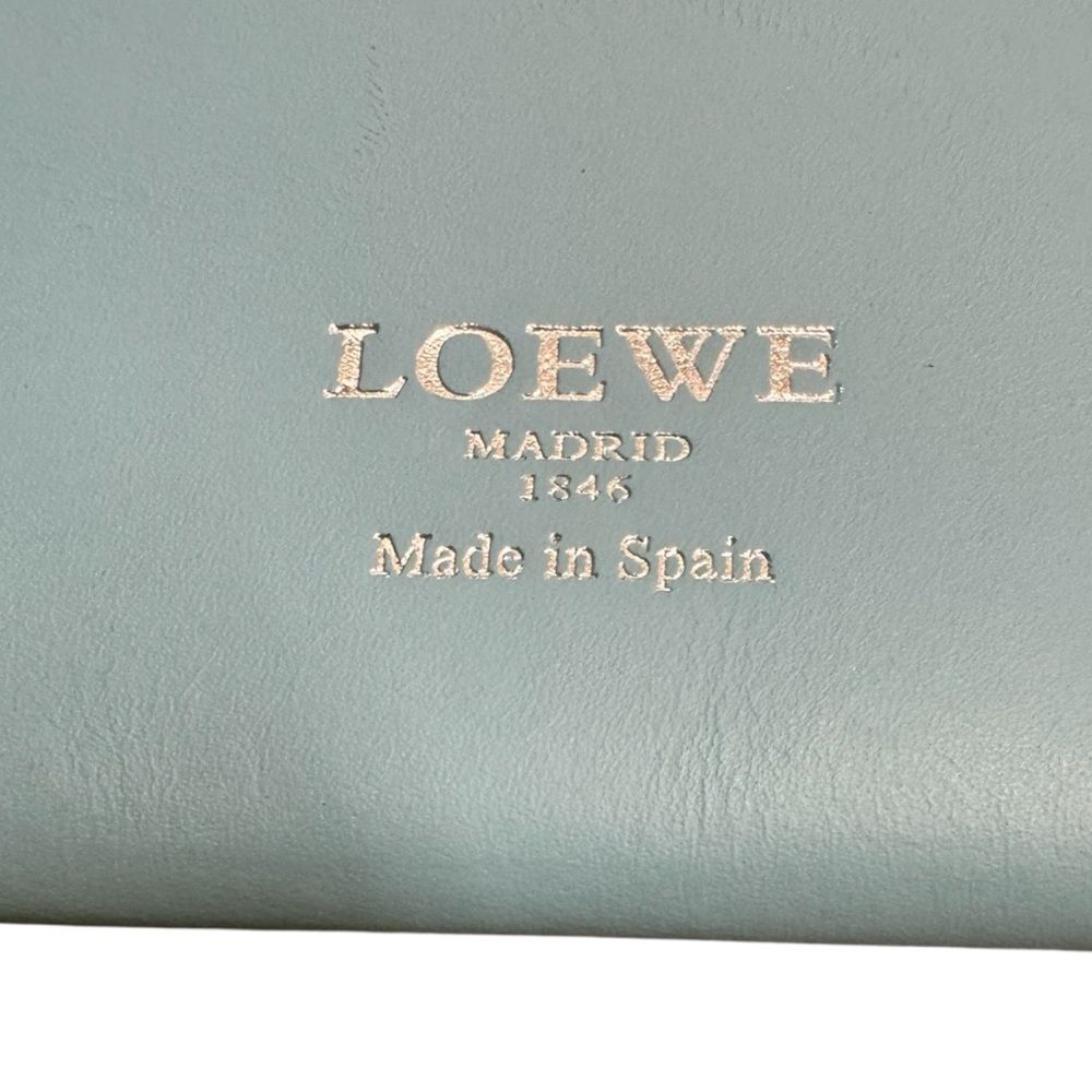 Loewe Leo Blue Leather Tote Bag With Pouch Auth - Picture 16 of 16